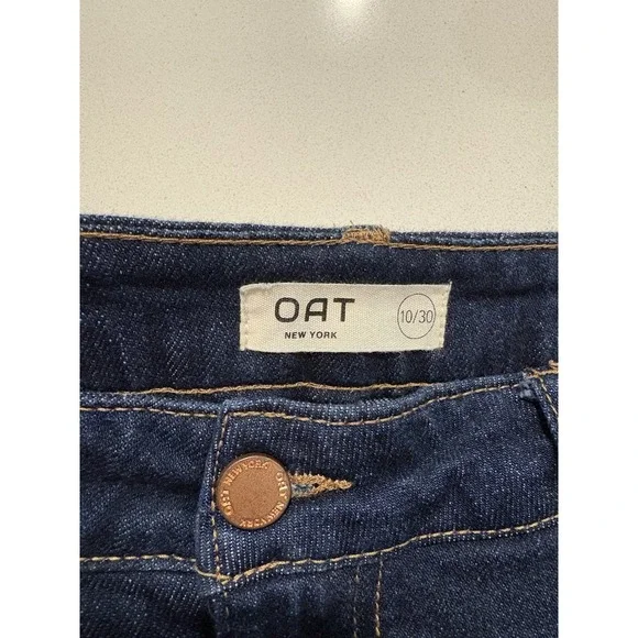 OAT New York Womens Jeans Sz 10/30 Dark Wash Straight Leg Model # P0082-RITJ - Picture 3 of 5